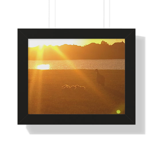 Sunset Feathers/Framed Horizontal Poster