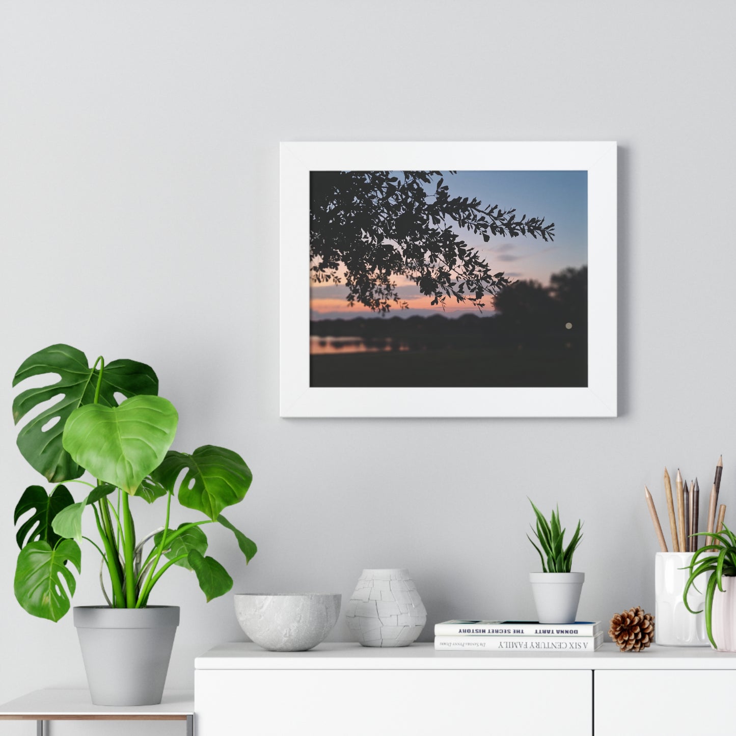 Evening Tree-Branch/ Framed Horizontal Poster