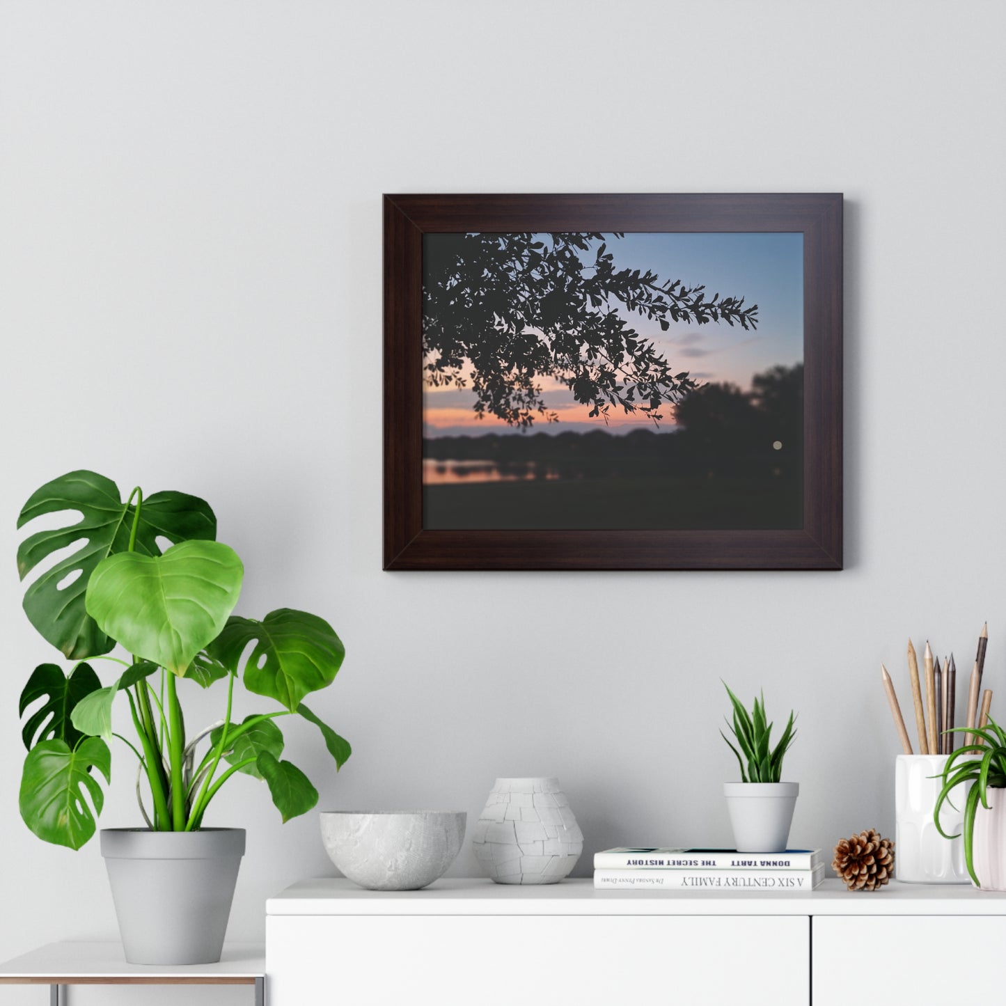 Evening Tree-Branch/ Framed Horizontal Poster