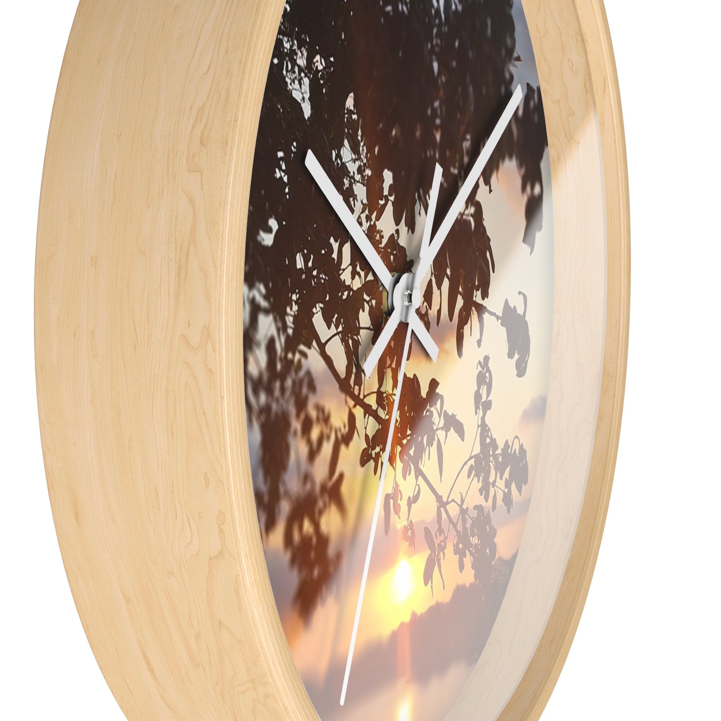 Leaves & Sunset/ Wall Clock