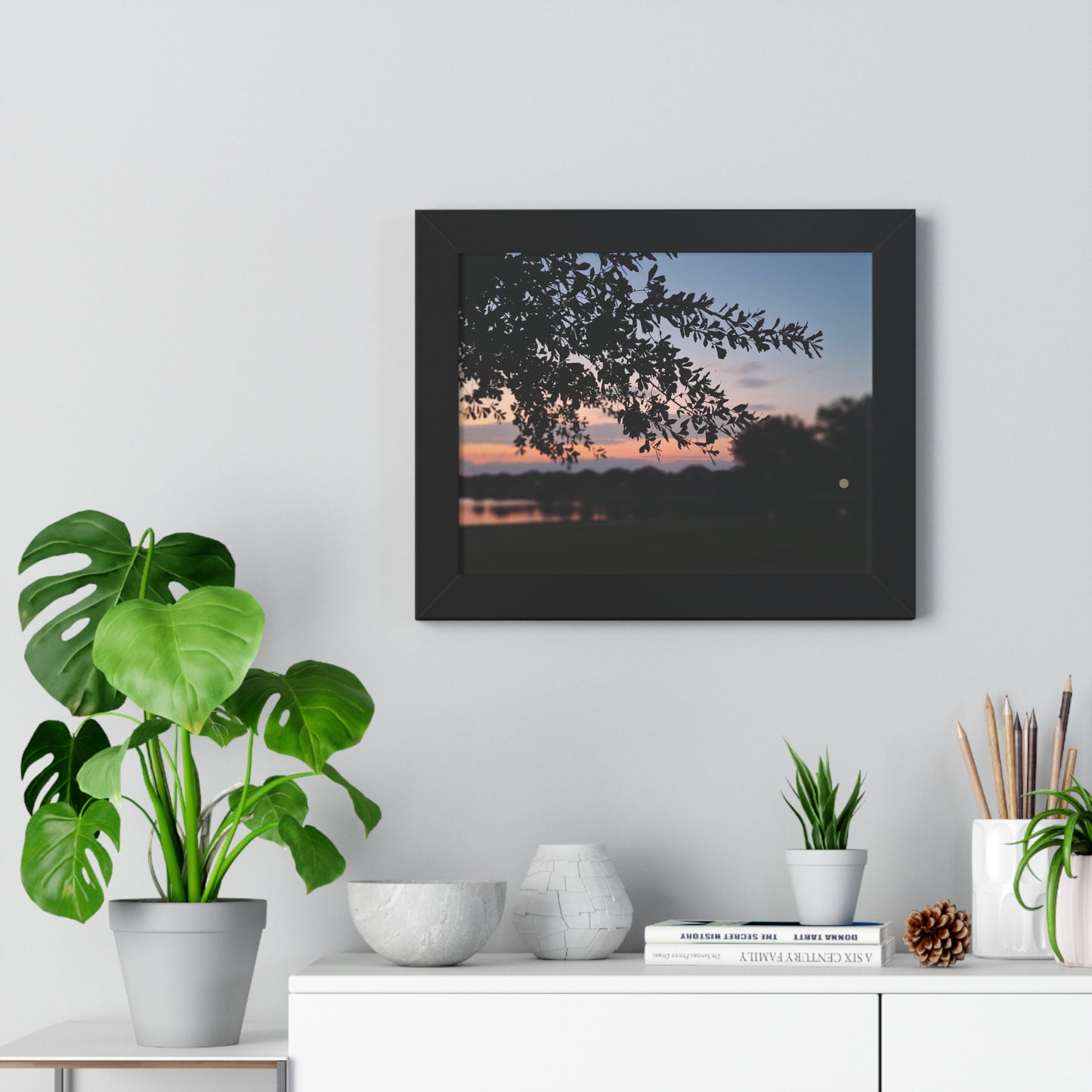 Evening Tree-Branch/ Framed Horizontal Poster